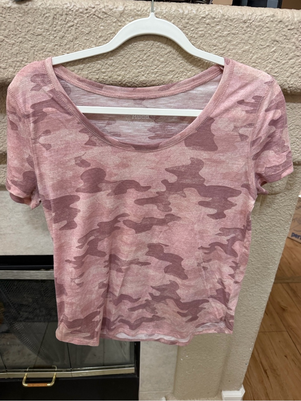 Mudd Pink Camo Scoop Neck Tee
